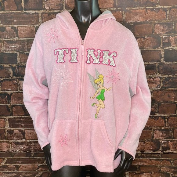 Disney Tops - Disney Pink  Tinkerbell Hoodie - Size XL